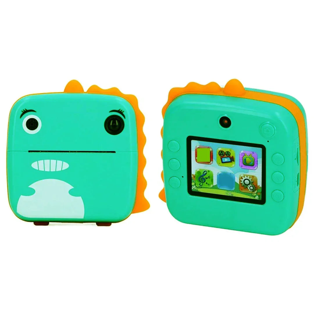 Instant Print Camera for Kids Digital Camera for Kids with Print Paper Photo Printer Camera for Kids 50M Pixel 2.4"inch Screen MP3 Player Video Recording (Dinosaur) - Jaiman Toys