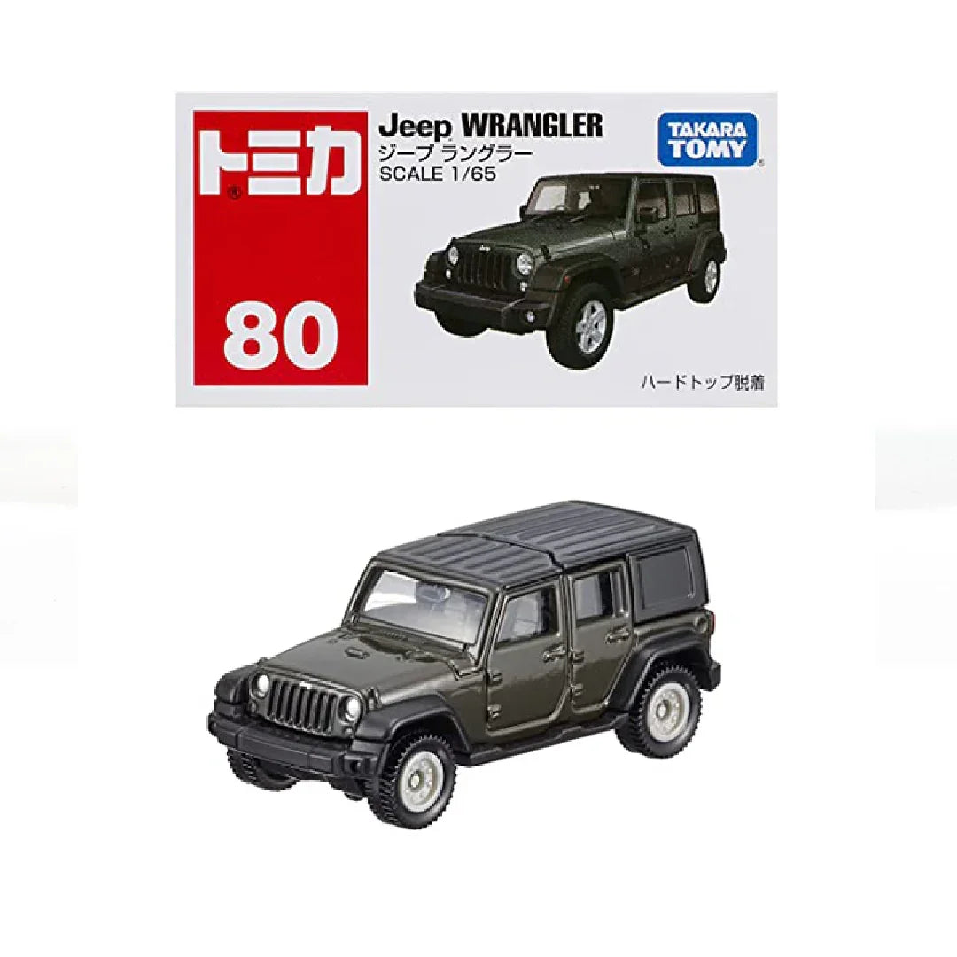 Tomica #80 Jeep Wrangler- TAKARA TOMY -Diecast Scale Model Car - 1/65 - Jaiman Toys