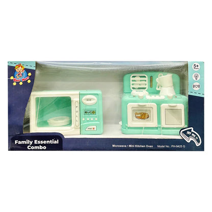 Pablo Honey Mini Microwave, Kitchen Oven Household Play Set (Blue) - Jaiman Toys