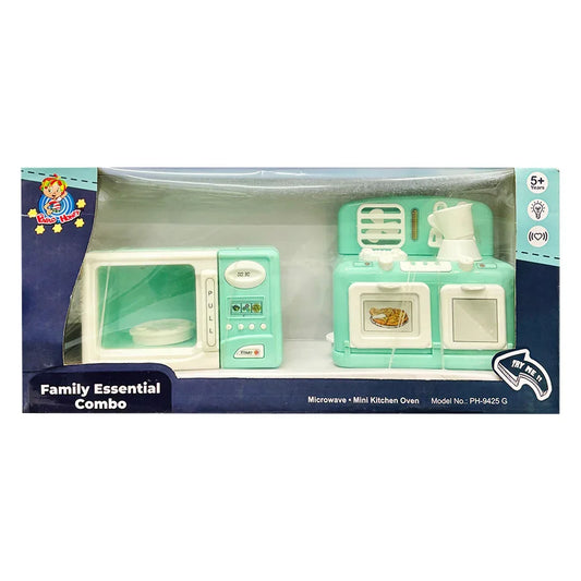 Pablo Honey Mini Microwave, Kitchen Oven Household Play Set (Blue) - Jaiman Toys
