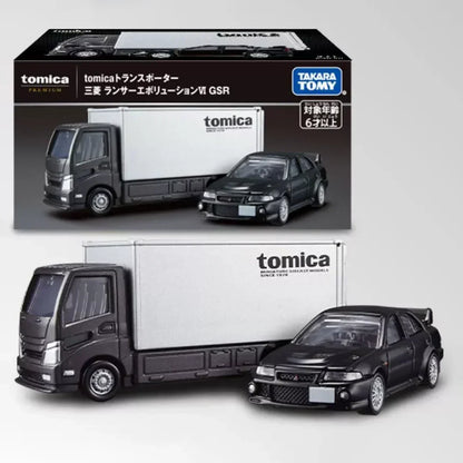Takara Tomy Tomica Premium Transporter Mitsubishi Lancer Evolution VI GSR - Jaiman Toys