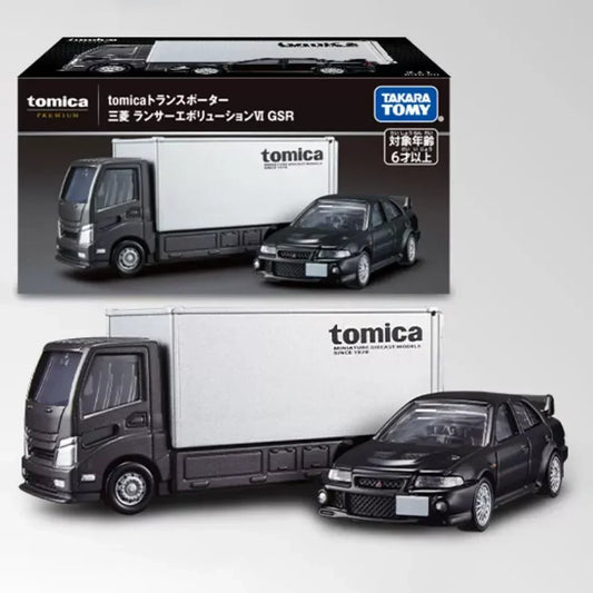 Takara Tomy Tomica Premium Transporter Mitsubishi Lancer Evolution VI GSR - Jaiman Toys