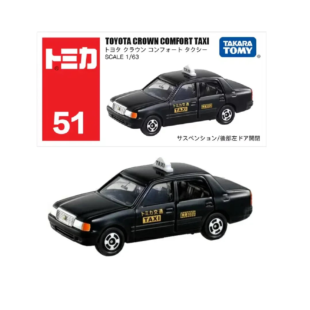 Takara Tomy Tomica No.51 Toyota Crown Comfort Taxi - TAKARA TOMY -Diecast Scale Model Car - Jaiman Toys