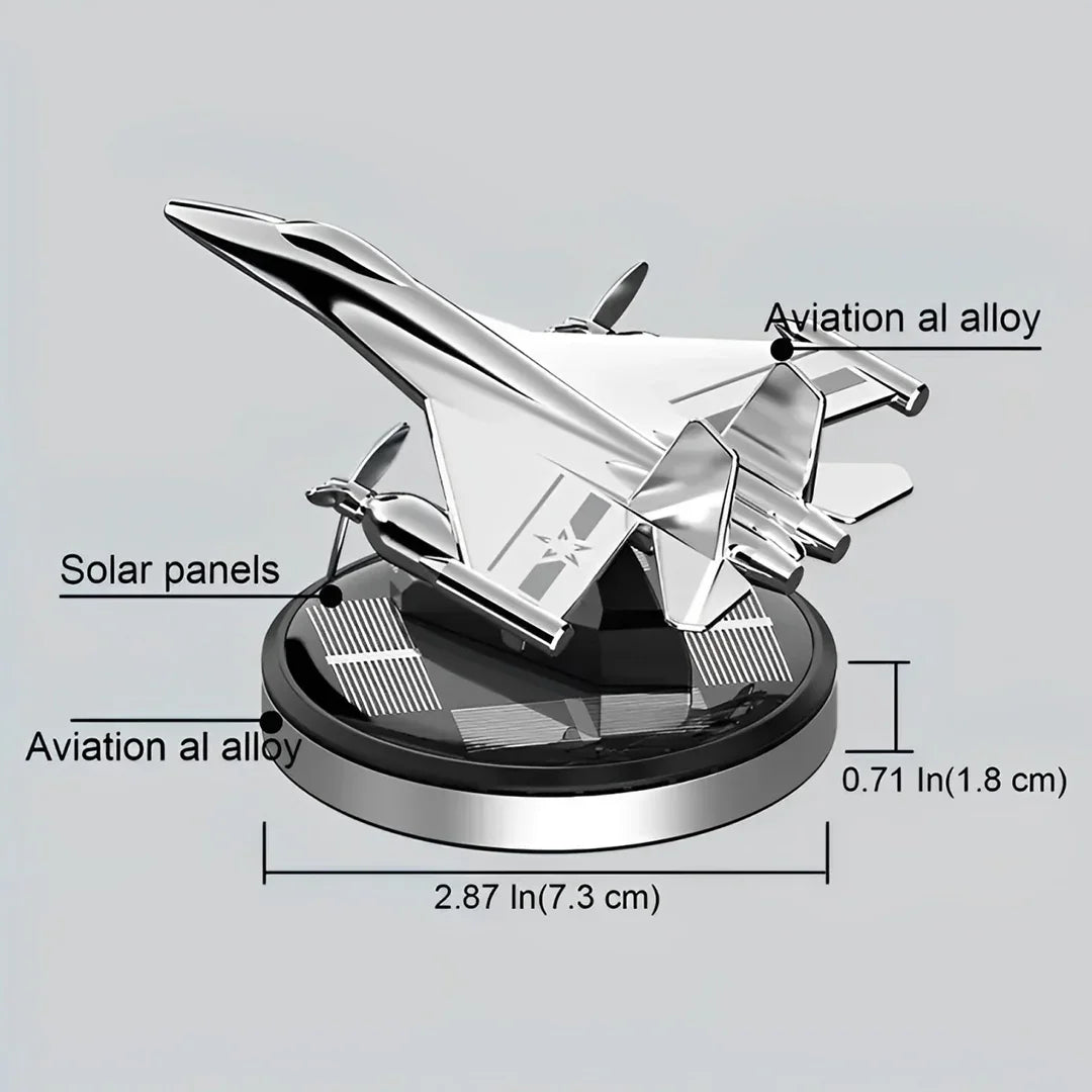 Car Air Freshener Fighter Aeroplane Perfume Solar Power Plane Diffuser Aluminum Airplane Fragrance Aircraft Dashboard Perfume with Refills - Jaiman Toys