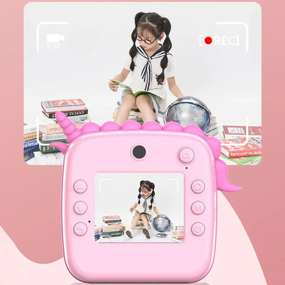 Instant Print Camera for Kids Digital Camera for Kids with Print Paper Photo Printer Camera for Kids 50M Pixel 2.4"inch Screen MP3 Player Video Recording (unicorn) - Jaiman Toys