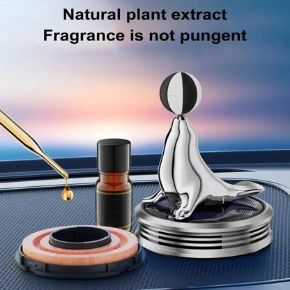 Premium Car Solar Aromatherapy Rotating Sea Dolphin 360 degree Suspended Automatic Car Aromatherapy Perfume For Car - Jaiman Toys