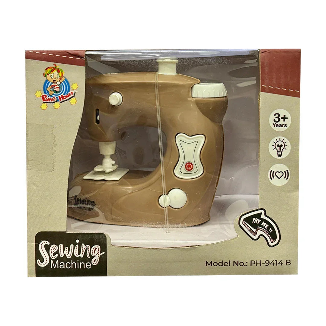 Pablo Honey Sewing Machin Household Play Set (Brown) - Jaiman Toys
