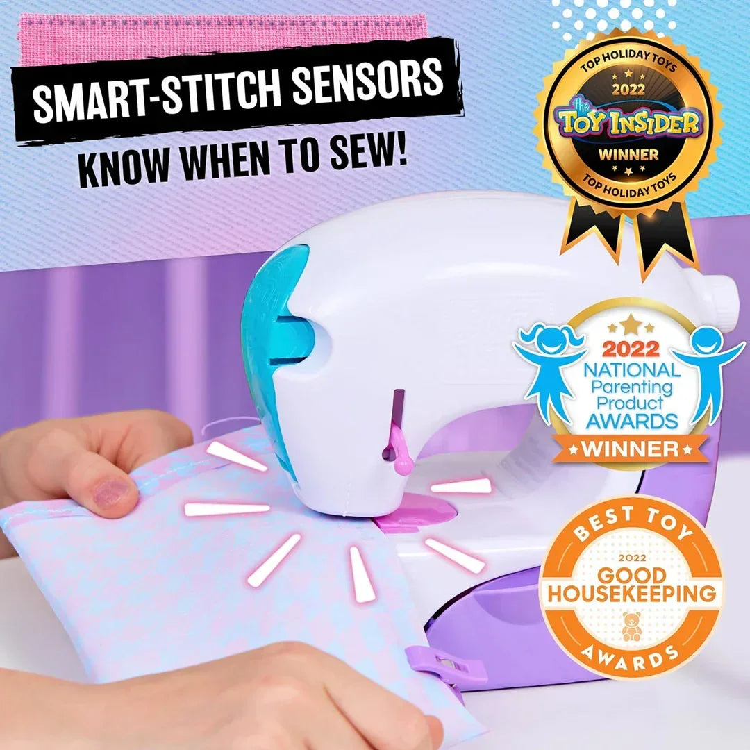 Cool Maker, Stitch ‘N Style Fashion Studio, Pre-Threaded Sewing Machine Toy with Fabric and Water Transfer Prints, Arts & Crafts Kids Toys - Jaiman Toys
