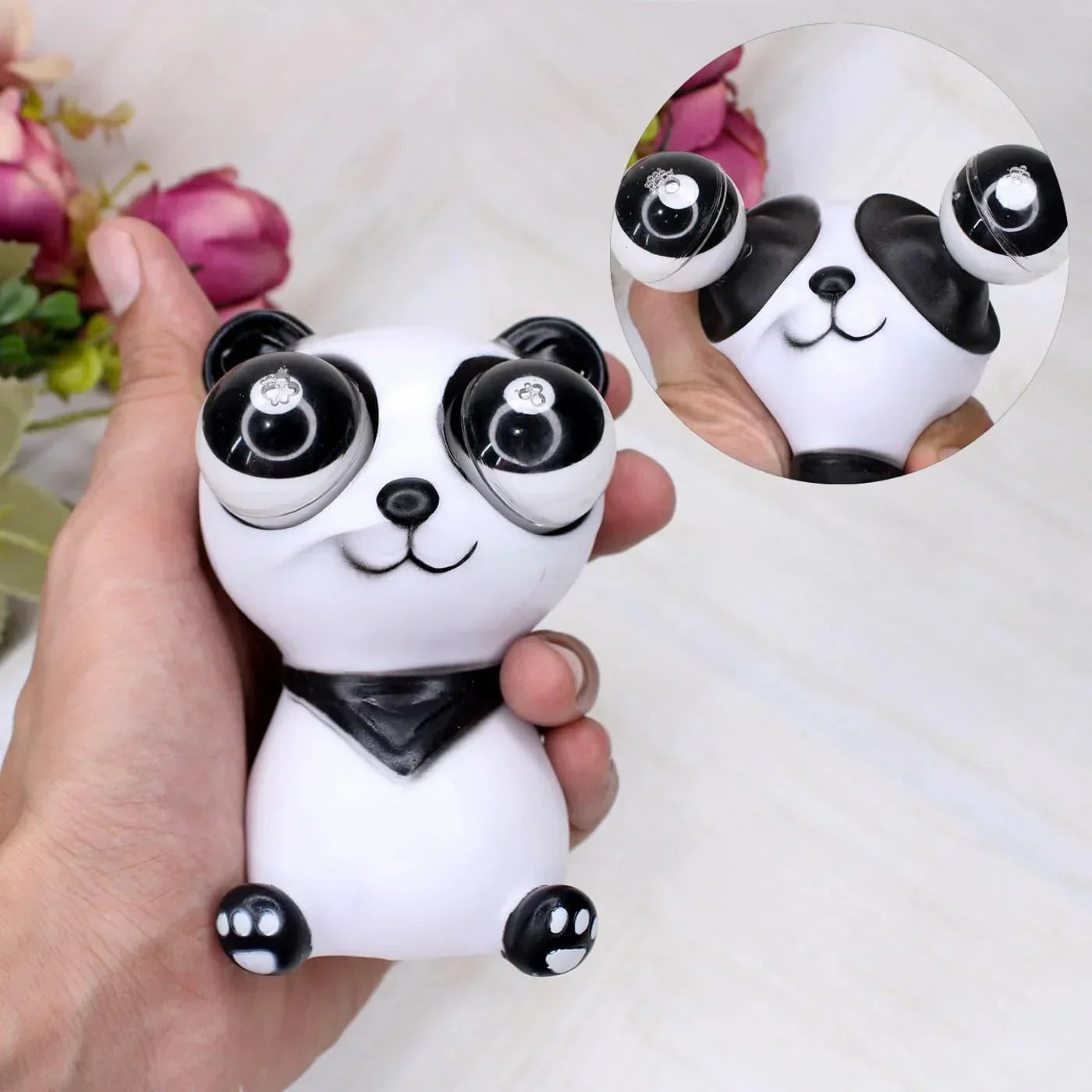 Squishy Eye-Popping Panda 4 Pieces - Jaiman Toys