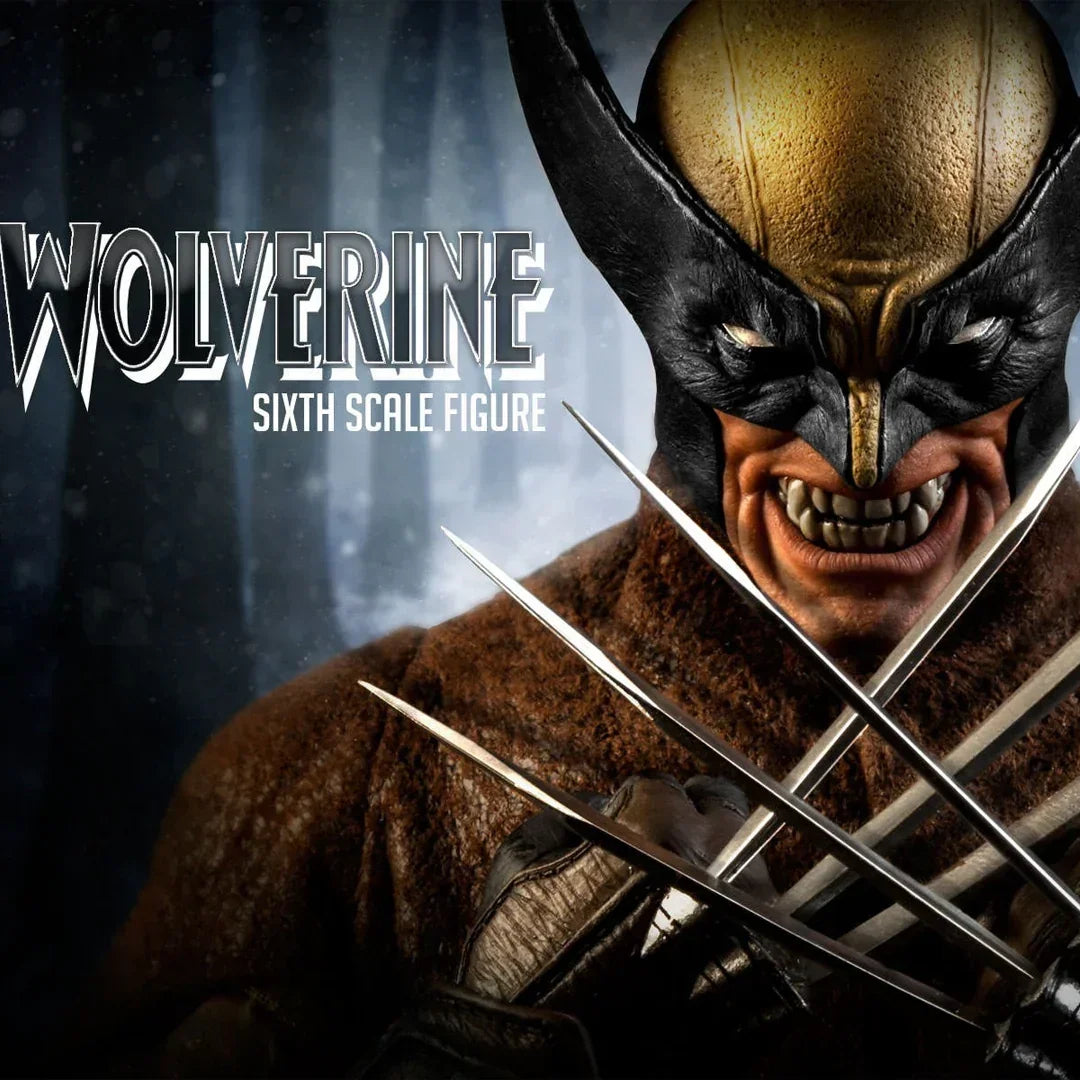 Wolverine sixth scale action figure with claws extended and detailed costume