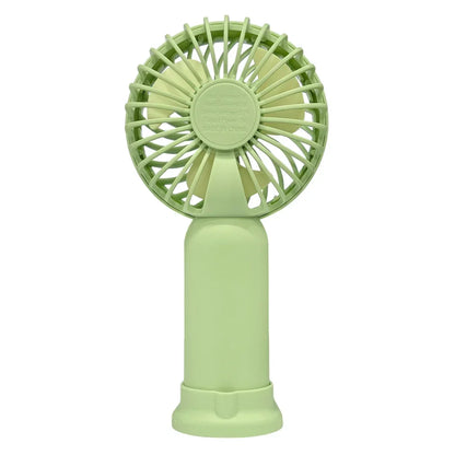 Mint Milk Peach Desktop Fan Mini Handheld Small Fan for Home, School USB Rechargeable & Portable Fan (Green) - Jaiman Toys