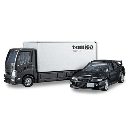 Takara Tomy Tomica Premium Transporter Mitsubishi Lancer Evolution VI GSR - Jaiman Toys