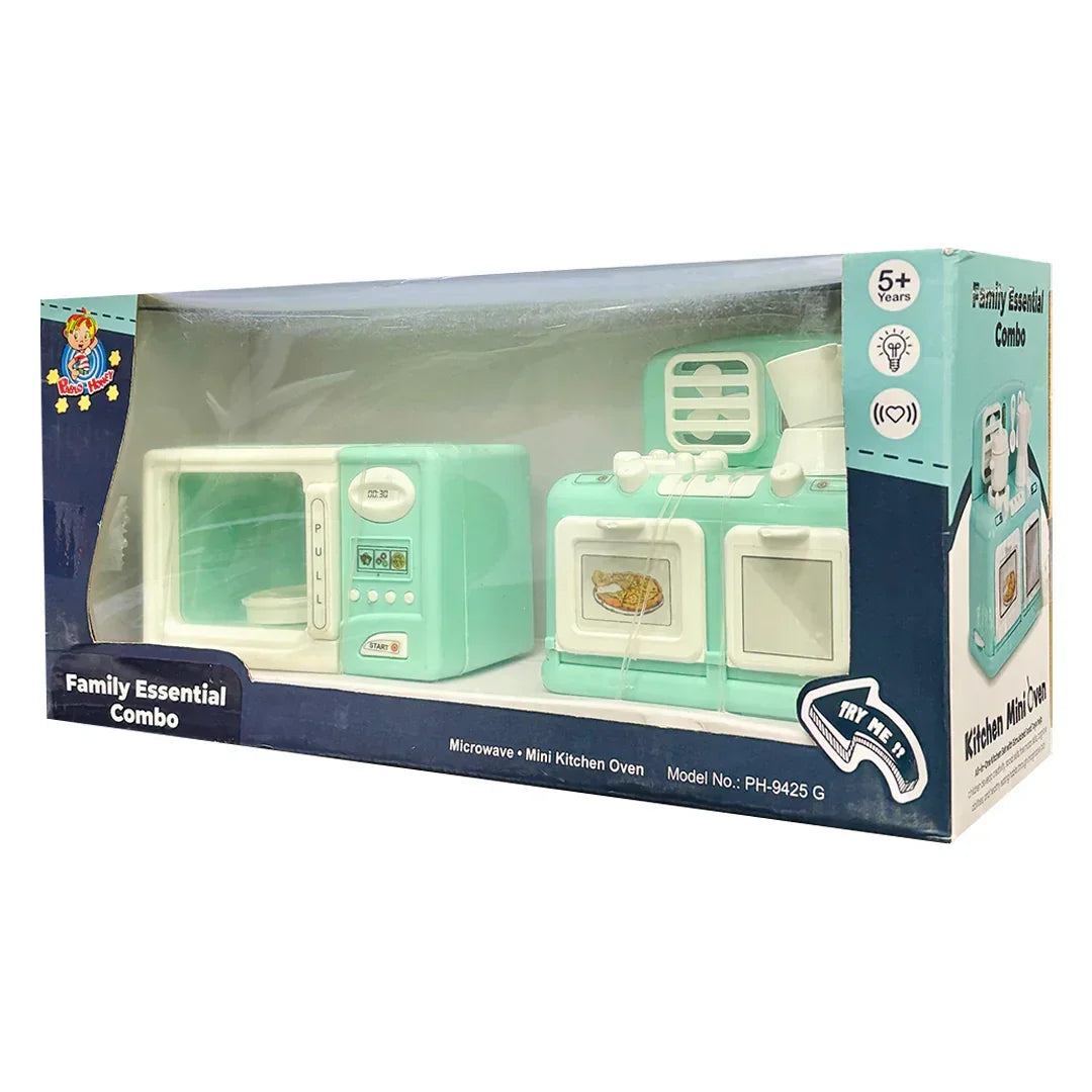 Pablo Honey Mini Microwave, Kitchen Oven Household Play Set (Blue) - Jaiman Toys