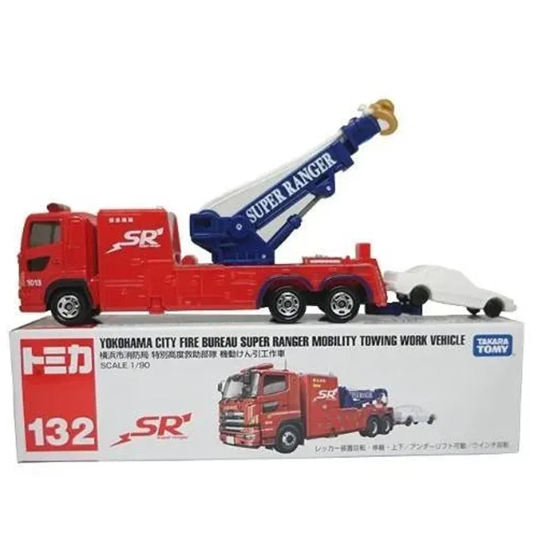 Tomica No 132 Yokohama City Fire Bureau Super Ranger Mobility Towing Work Vehicle - Jaiman Toys