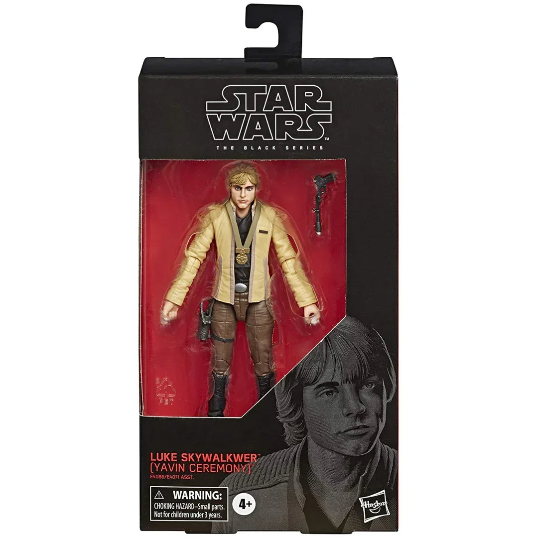 Star Wars Black Series Luke Skywalker Yavin Ceremony action figure in retail packaging