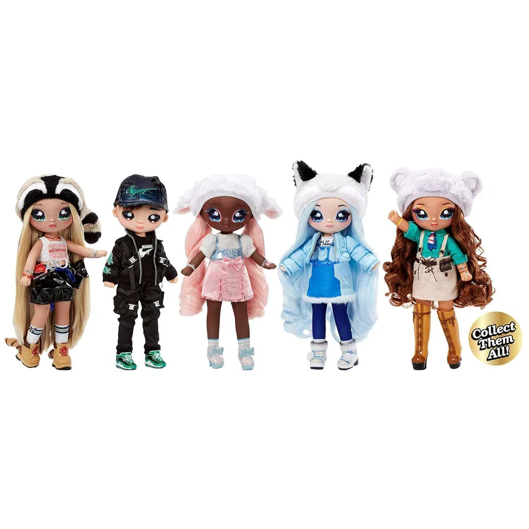 Na! Na! Na! Surprise Teens 11 inch Fashion Doll Gretchen Stripes, Soft, Poseable, Blonde Hair, Cute Animal-inspired Raccoon Hat Outfit &amp; Accessories - Jaiman Toys