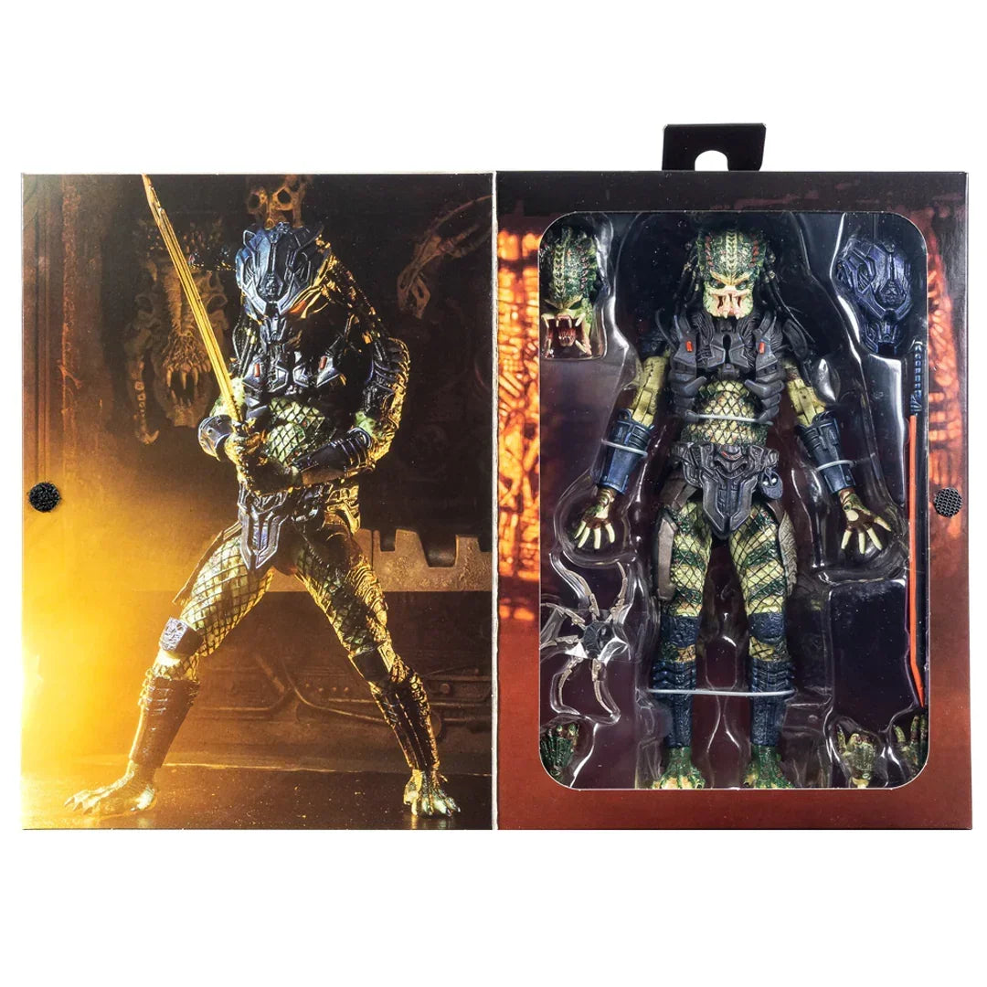 Predator action figure collectible set with accessories and detailed packaging