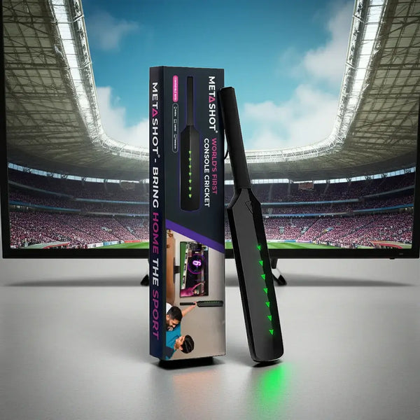 MetaShot Smart Cricket Bat with TV Kit | Motion Gaming Cricket Set for TV & Mobile
