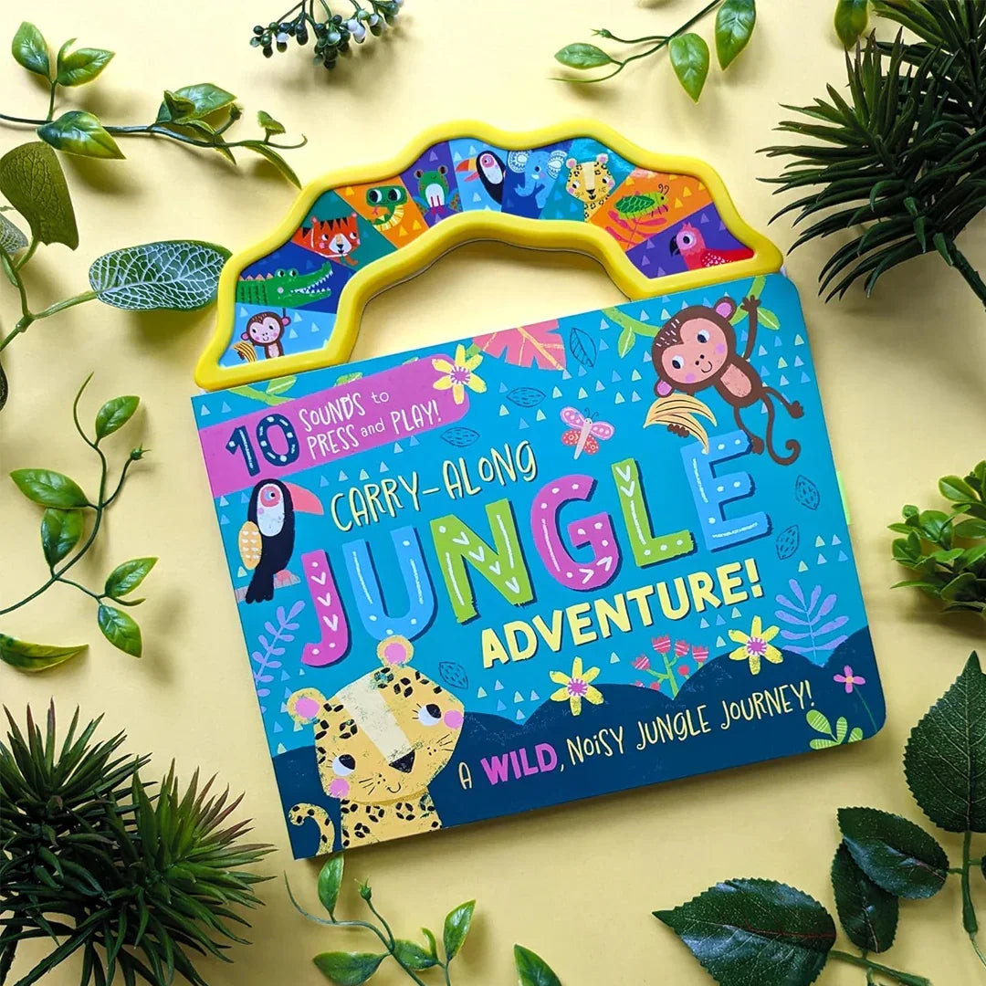 NORTH PARADE Carry-Along Jungle Adventure Sound Book – Press & Play Animal Sounds Interactive Board Book for Toddlers