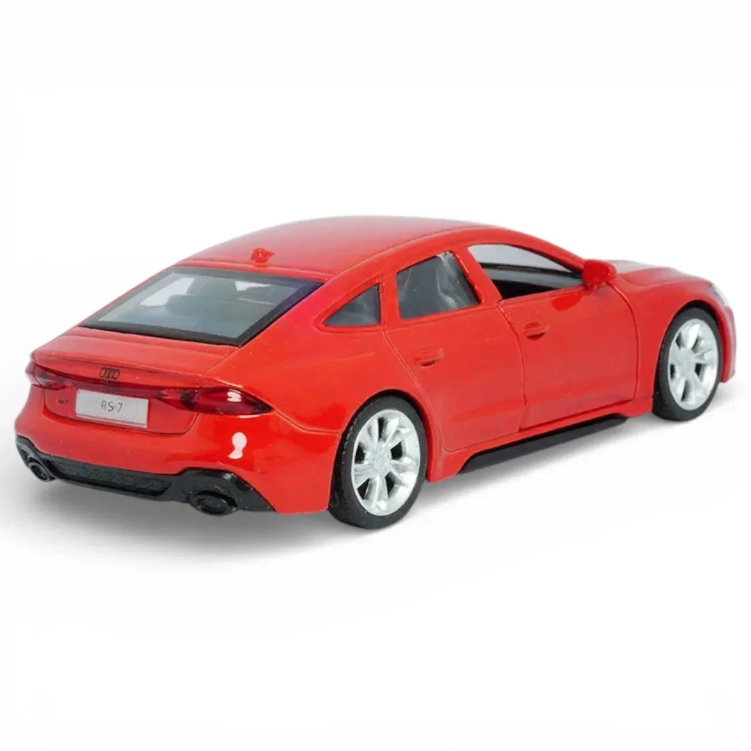 MSZ 1:43 Audi Rs 7 SportBack Die-Cast Model Car – Red | Pull Back, Openable Doors (67711)