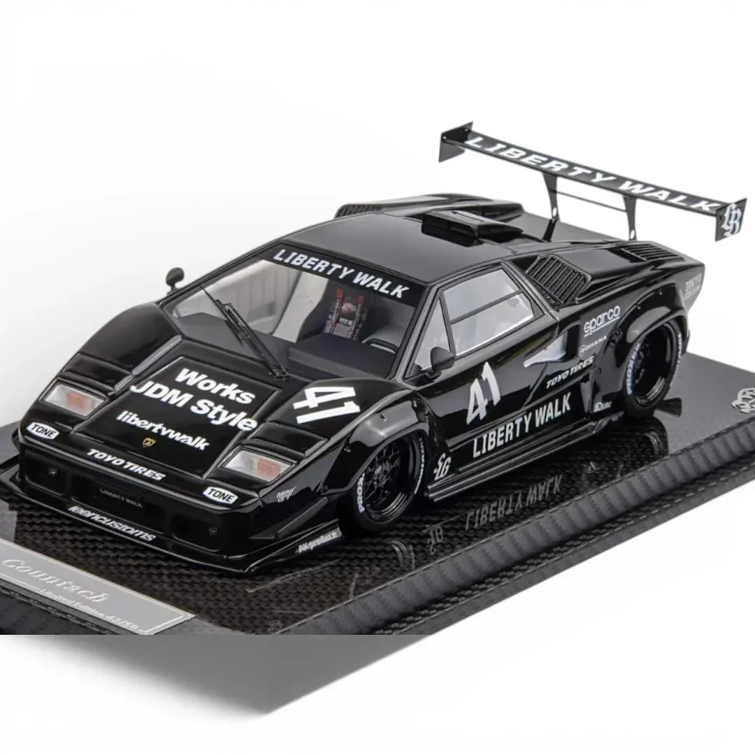 Vision64 1:64 Lamborghini Countach LBWK Liberty Walk White Diecast Scale Model Car