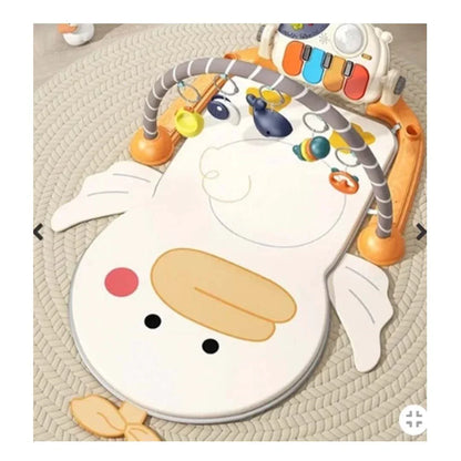 Baby Fitness Blanket – Infant Multi-Function Play Gym Mat with Hanging Toys & Music | Newborn Activity Mat (0+ Months) - Jaiman Toys