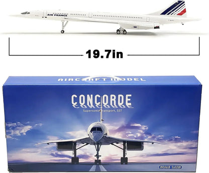 Diecast Airplane Display Model with Light : (Concord France Airways) 46 cm - Jaiman Toys