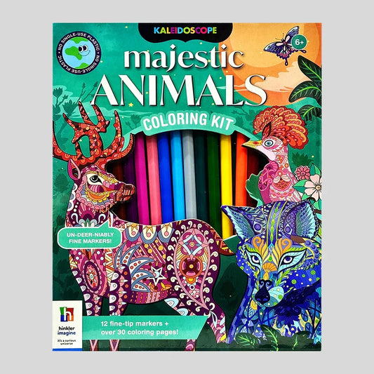 Kaleidoscope Majestic Animals Colouring Kit - Jaiman Toys