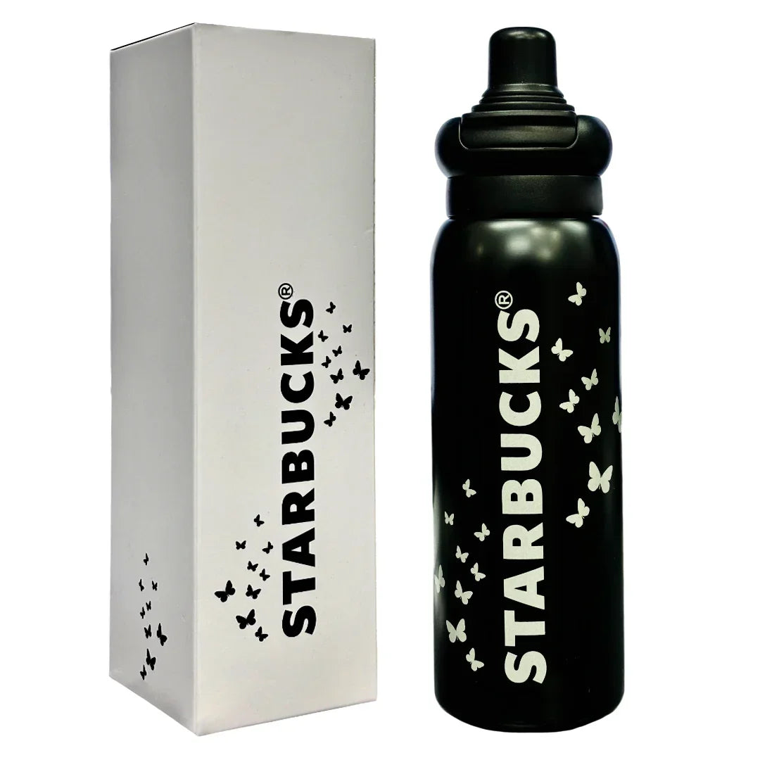 Starbucks Dual-Sip Insulated Bottle for Hot & Cold Drinks 500 ML (Black) - Jaiman Toys