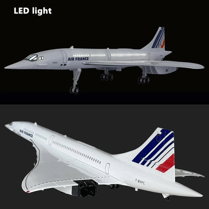 Diecast Airplane Display Model with Light : (Concord France Airways) 46 cm - Jaiman Toys