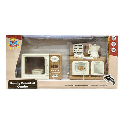 Pablo Honey Mini Microwave, Kitchen Oven Household Play Set (Brown) - Jaiman Toys