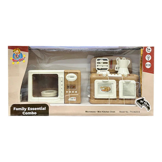 Pablo Honey Mini Microwave, Kitchen Oven Household Play Set (Brown) - Jaiman Toys