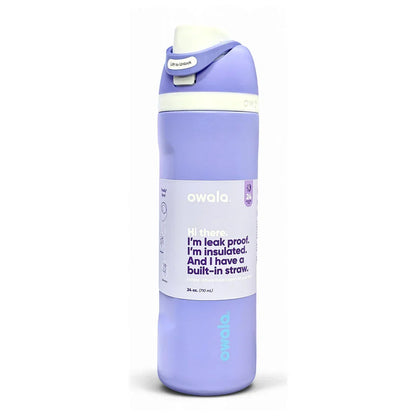 Owala FreeSip Insulated Stainless Steel Water Bottle with Straw for Sports, Travel, and School 24 OZ | 710 ML (Purple) - Jaiman Toys