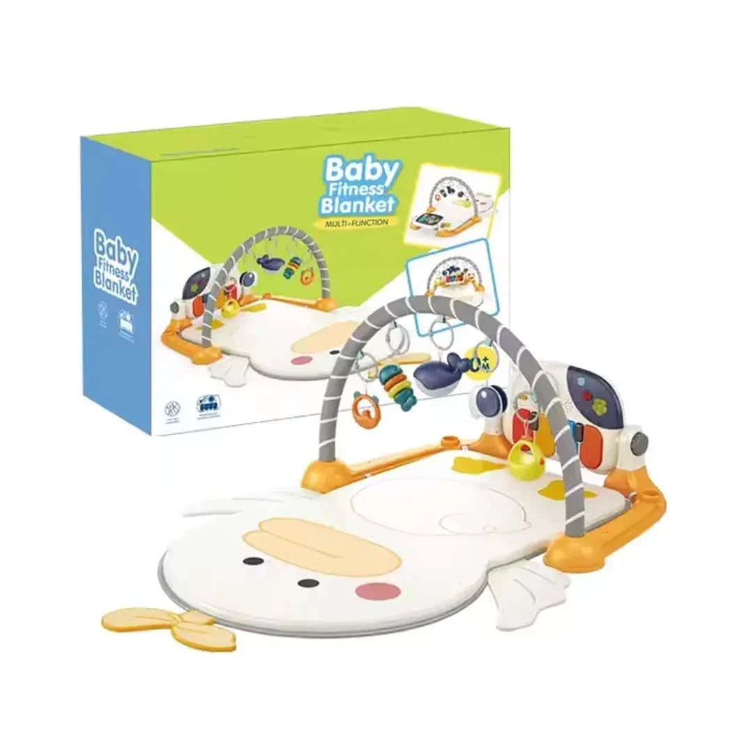 Baby Fitness Blanket – Infant Multi-Function Play Gym Mat with Hanging Toys & Music | Newborn Activity Mat (0+ Months) - Jaiman Toys
