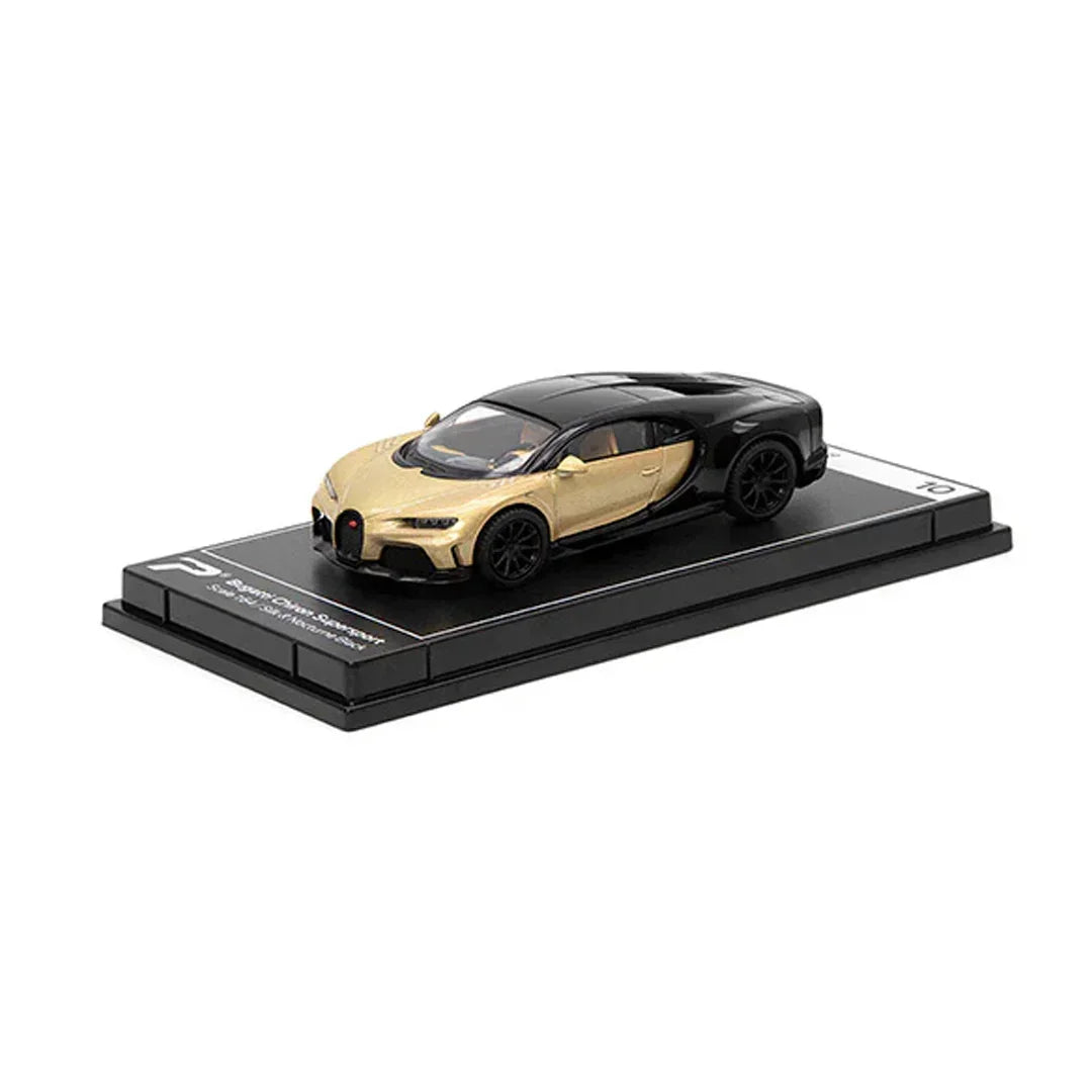 Postercars H10 Bugatti Chiron Supersport with Acrylic Box – Silk & Nocturne Black 1:64 Diecast Car Model - Jaiman Toys