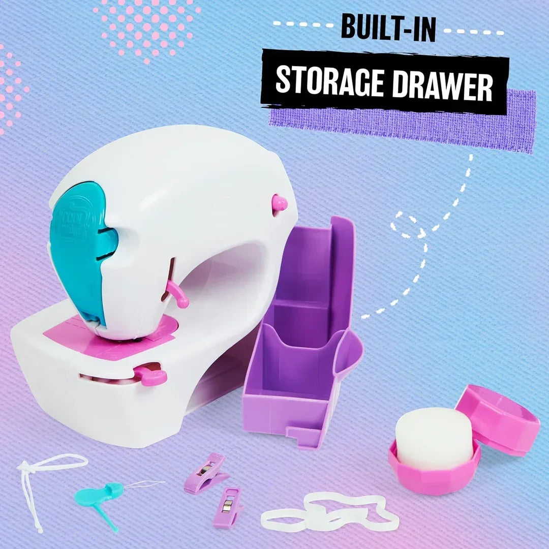 Cool Maker, Stitch ‘N Style Fashion Studio, Pre-Threaded Sewing Machine Toy with Fabric and Water Transfer Prints, Arts & Crafts Kids Toys - Jaiman Toys