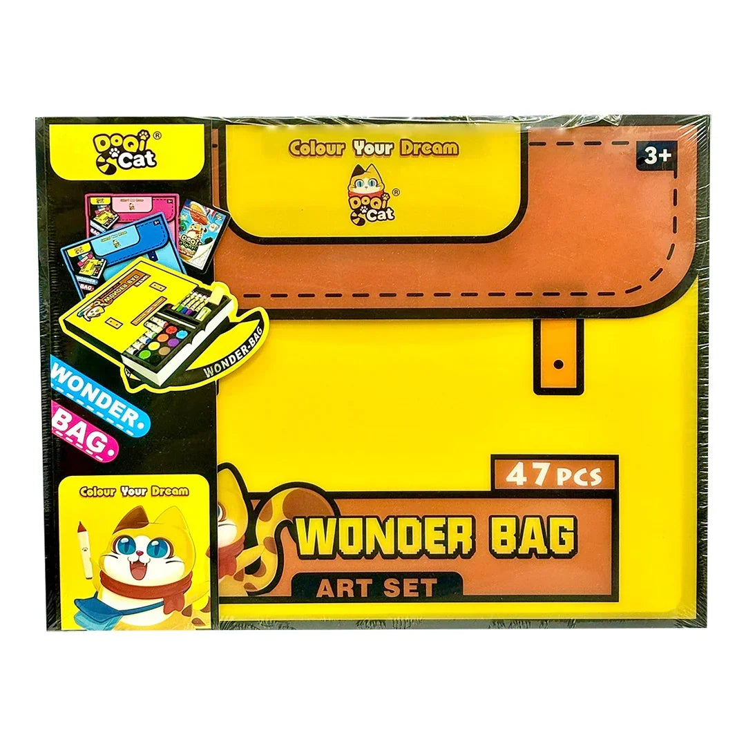 Wonder Bag Colour Your Dream Painting Set 47 pcs (Yellow) - Jaiman Toys