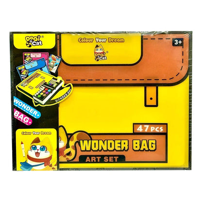 Wonder Bag Colour Your Dream Painting Set 47 pcs (Yellow) - Jaiman Toys