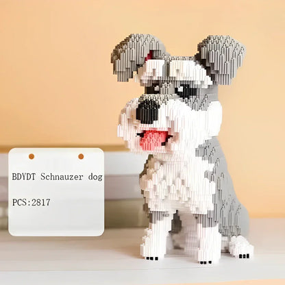Dog Schnauzer Micro Building Blocks Set (2817PCS) - Jaiman Toys