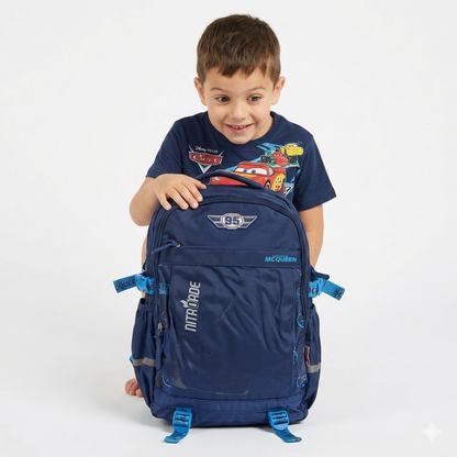 Pixar Cars School Backpack for Kids – Nitroade Lightning McQueen School Bag |16Inch Large Kids Backpack