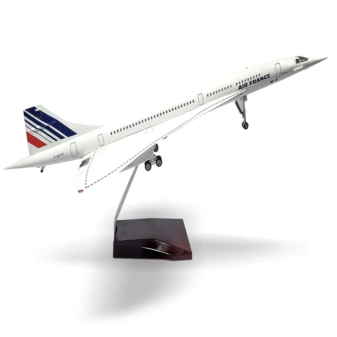 Diecast Airplane Display Model with Light : (Concord France Airways) 46 cm - Jaiman Toys