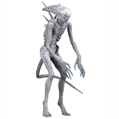 Alien collectible action figure with elongated head, detailed sculpt and long tail on white background
