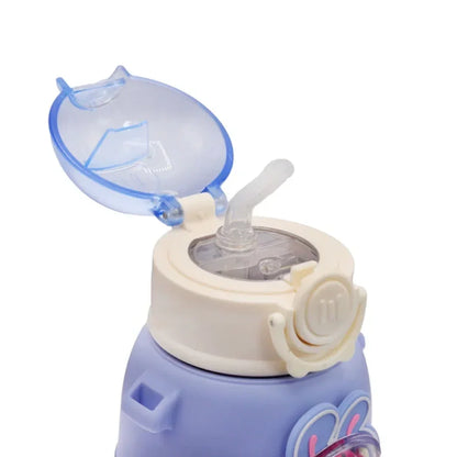 Happy Baby Bear Stainless Steel Water Bottle For Kids 600 ML (Blue) - Jaiman Toys