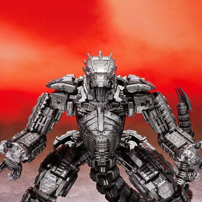 Mechagodzilla action figure collectible toy with metallic detailing, red eyes, and robotic armor
