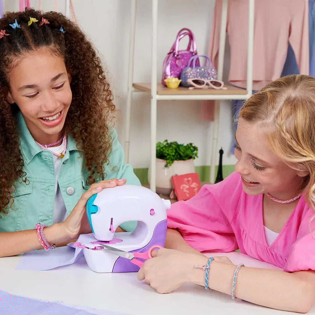 Cool Maker, Stitch ‘N Style Fashion Studio, Pre-Threaded Sewing Machine Toy with Fabric and Water Transfer Prints, Arts & Crafts Kids Toys - Jaiman Toys