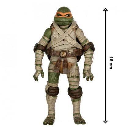 16 cm Teenage Mutant Ninja Turtle action figure with orange mask and bandaged costume