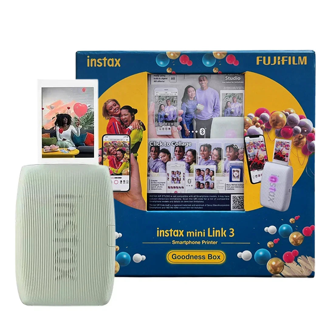 Fujifilm Instax Mini Link 3 Sage Green Printer with 100-Sheet Film Bundle - Green - Jaiman Toys