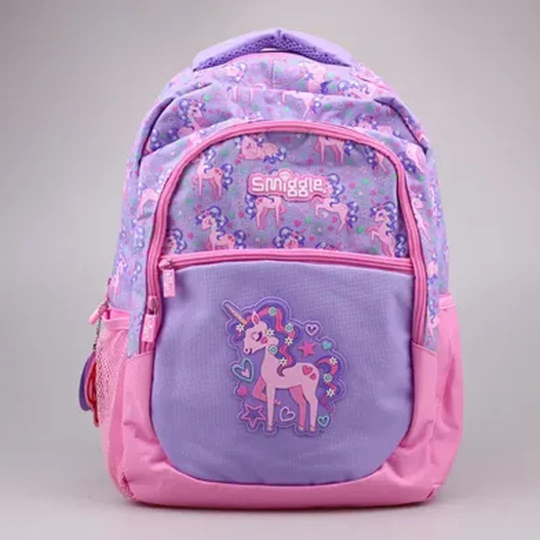 Smiggle School Bag : Unicorn Colorful & Stylish 16 Inch Backpack for Kids - Jaiman Toys