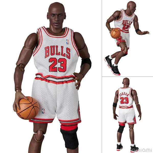 Mafex Basketball Star Michael Jordan Chicago Bulls Action Figure (White) - Jaiman Toys