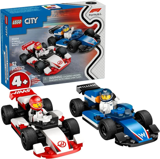 LEGO 60464 City F1 Williams Racing & Haas F1 Race Car Building Set - Jaiman Toys